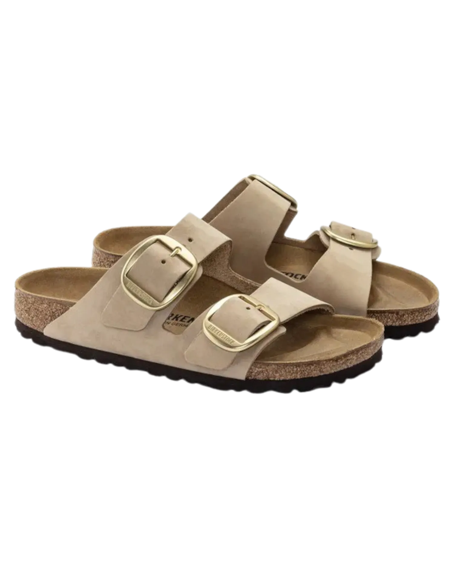 Birkenstock Sandalen Arizona Big Buckle aus Nubukleder in Sandcastle