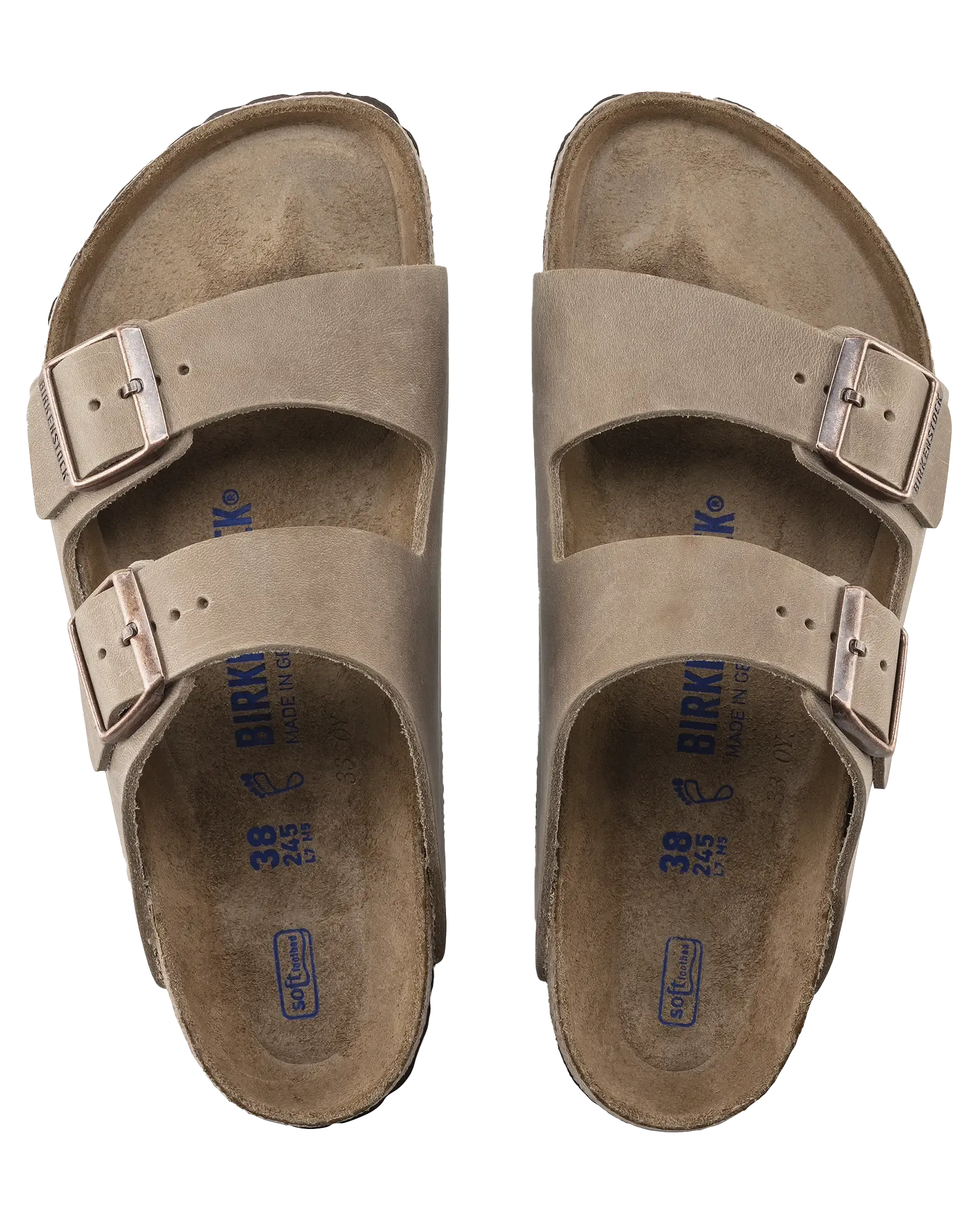 Birkenstock Sandalen Arizona in geöltem Leder in Tabakbraun