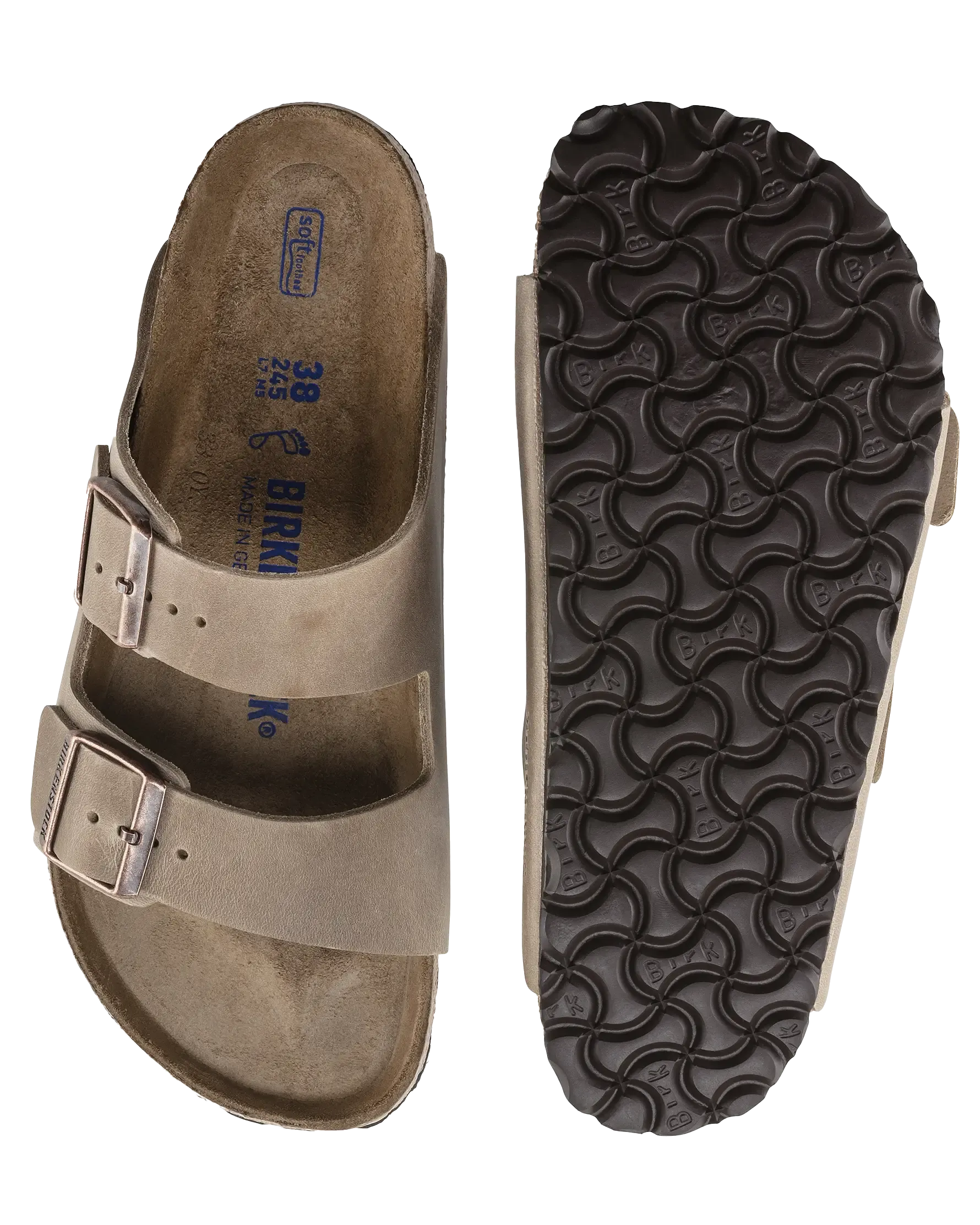 Birkenstock Sandalen Arizona in geöltem Leder in Tabakbraun