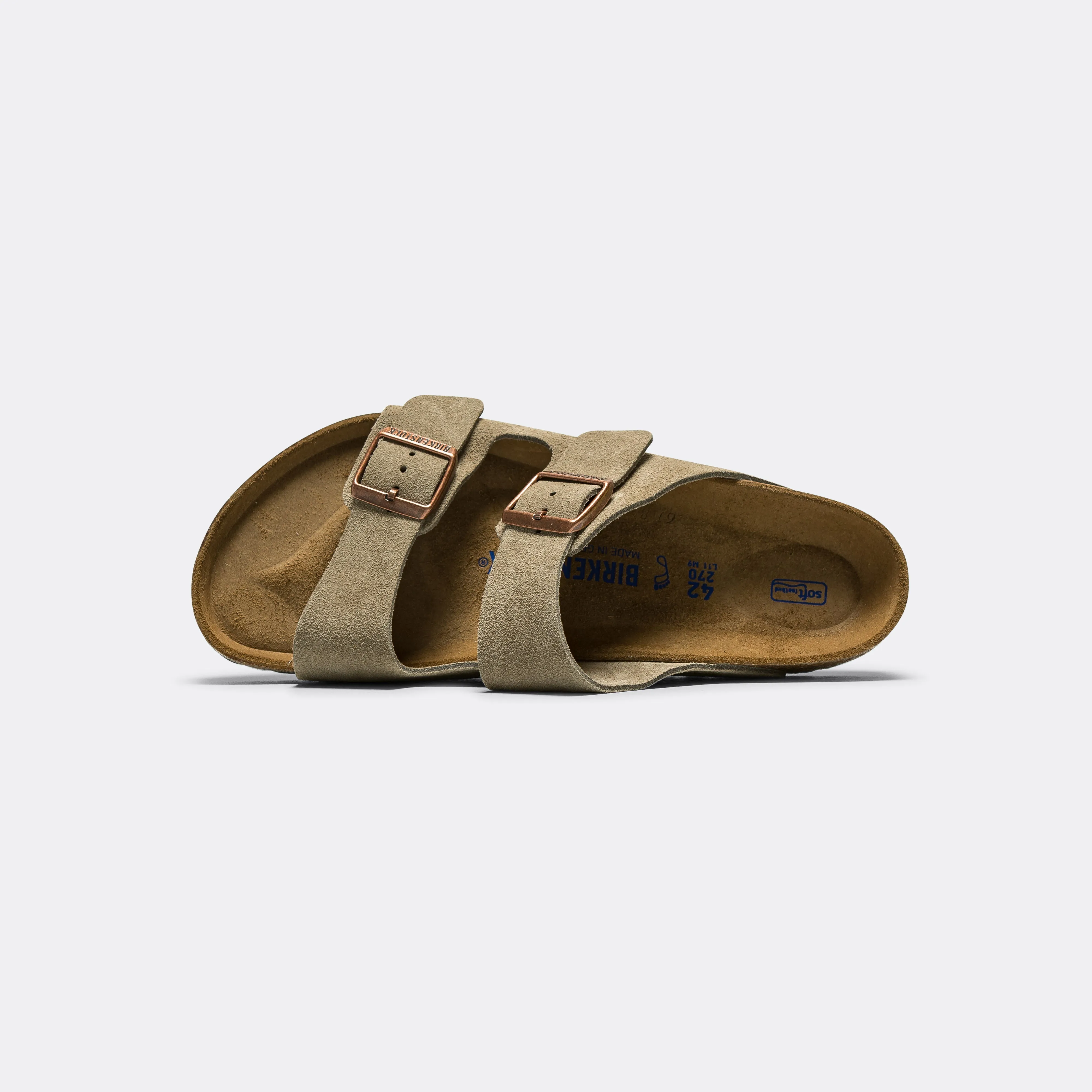 Birkenstock Sandalen Arizona SFB - Taubengraues Wildleder