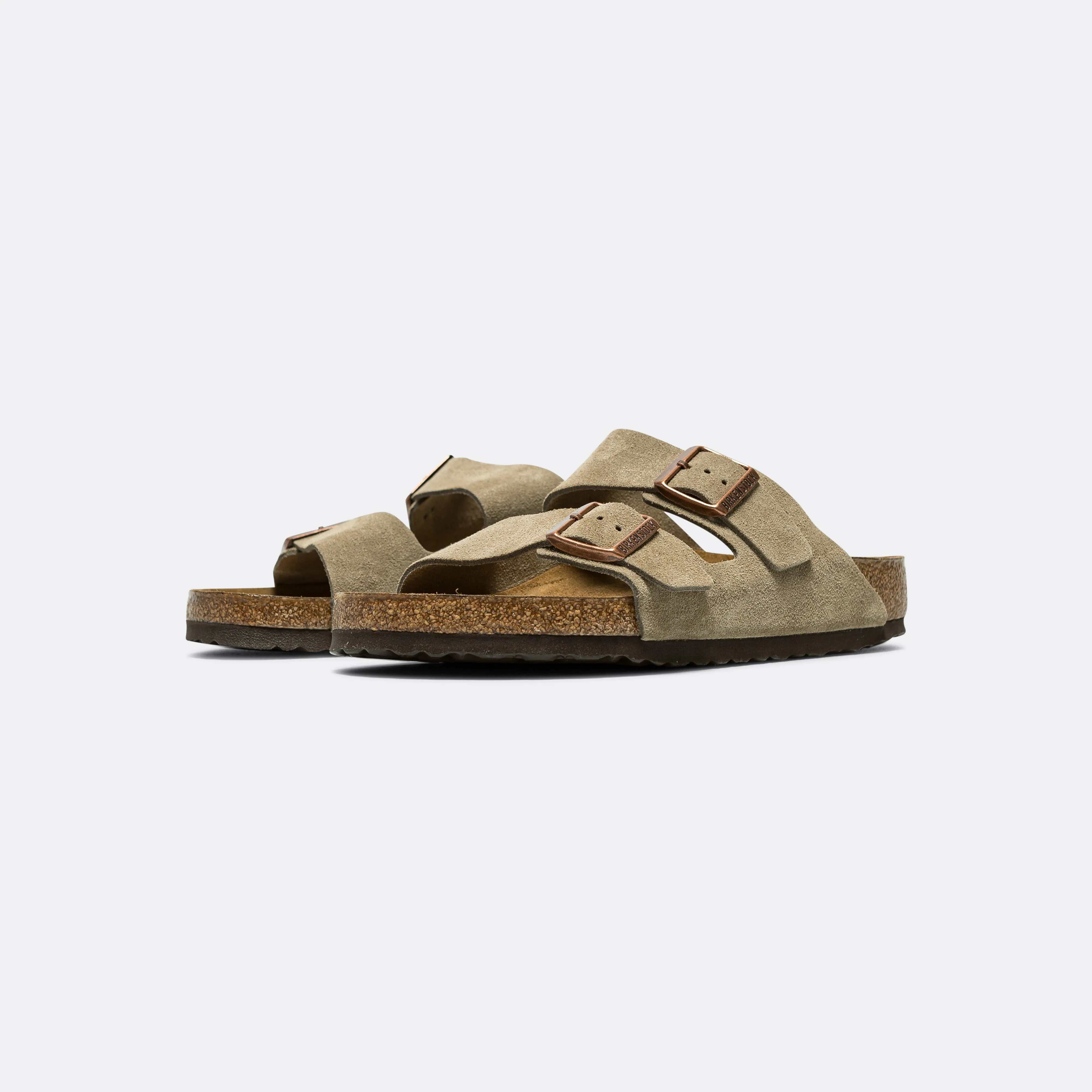 Birkenstock Sandalen Arizona SFB - Taubengraues Wildleder