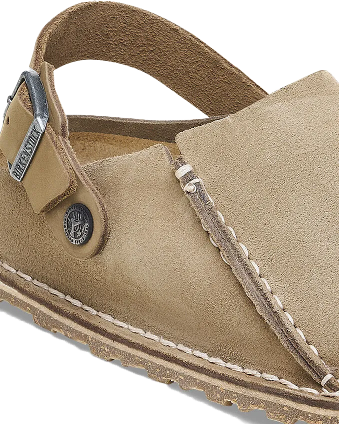 Birkenstock Schuhe Lutry Premium Wildleder Sandalen in Grau-Taupe