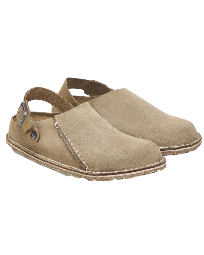 Birkenstock Schuhe Lutry Premium Wildleder Sandalen in Grau-Taupe