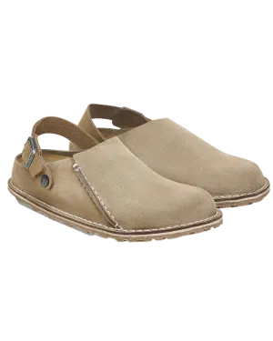 Birkenstock Schuhe Lutry Premium Wildleder Sandalen in Grau-Taupe
