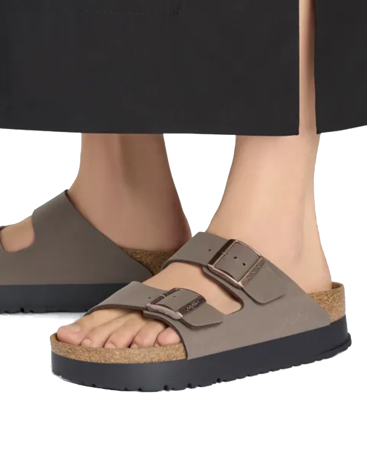 Birkenstock Sandalen Papillio Arizona Birko-Flor Flex Plateausandalen in Mokka