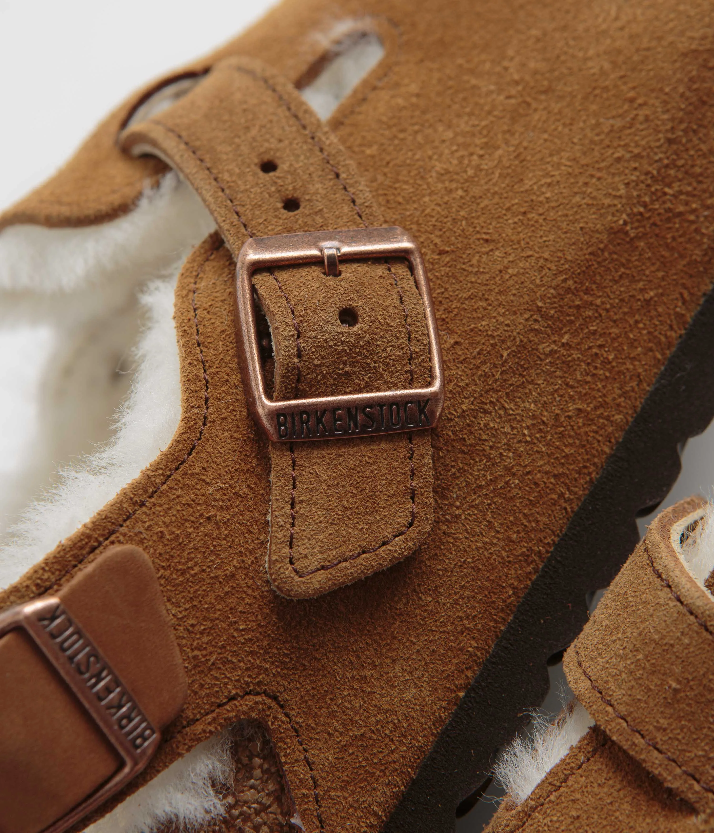 Birkenstock Tokio Shearling Sandalen - Nerz Birkenstock Schuhe