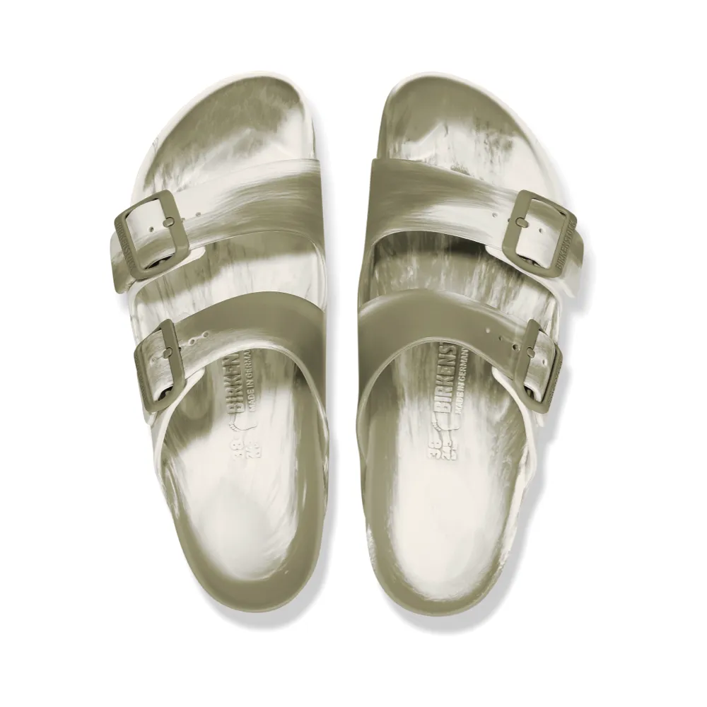 Birkenstock Damen Arizona EVA Multi Sandale in Khaki/Eierschale