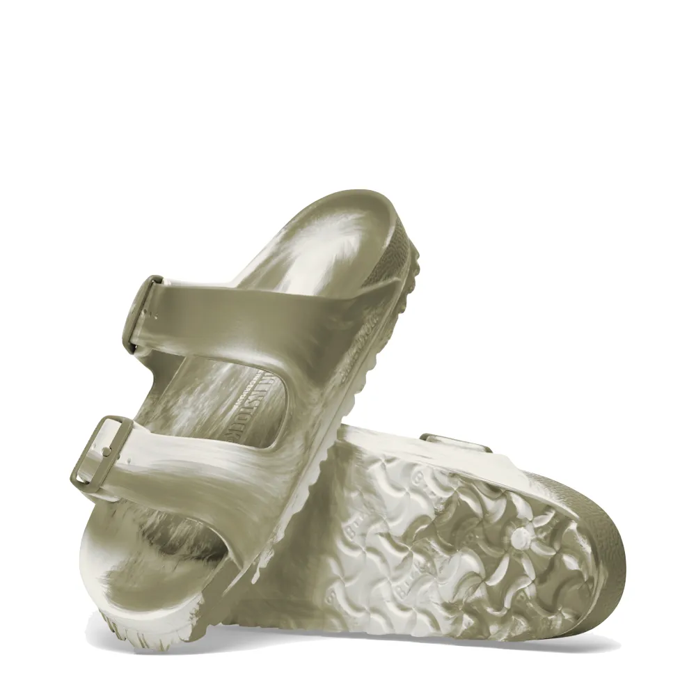 Birkenstock Damen Arizona EVA Multi Sandale in Khaki/Eierschale