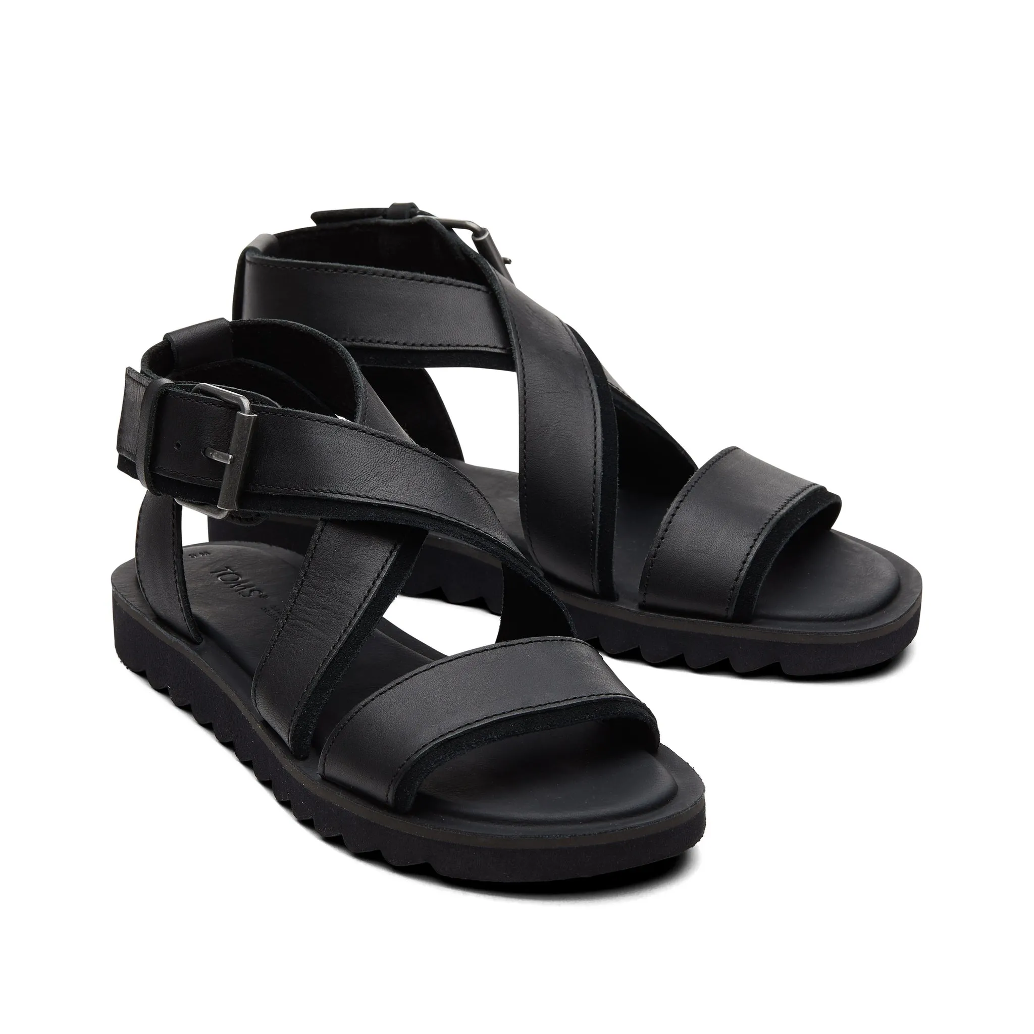 Schwarze Sidney Sandale mit Profilsohle
