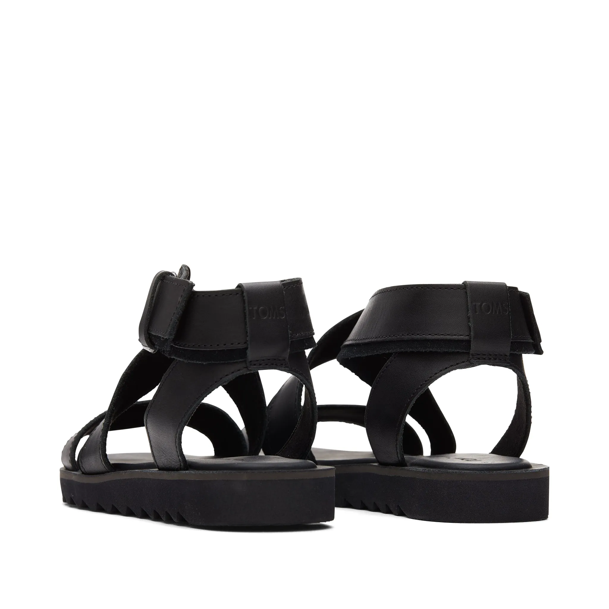 Schwarze Sidney Sandale mit Profilsohle