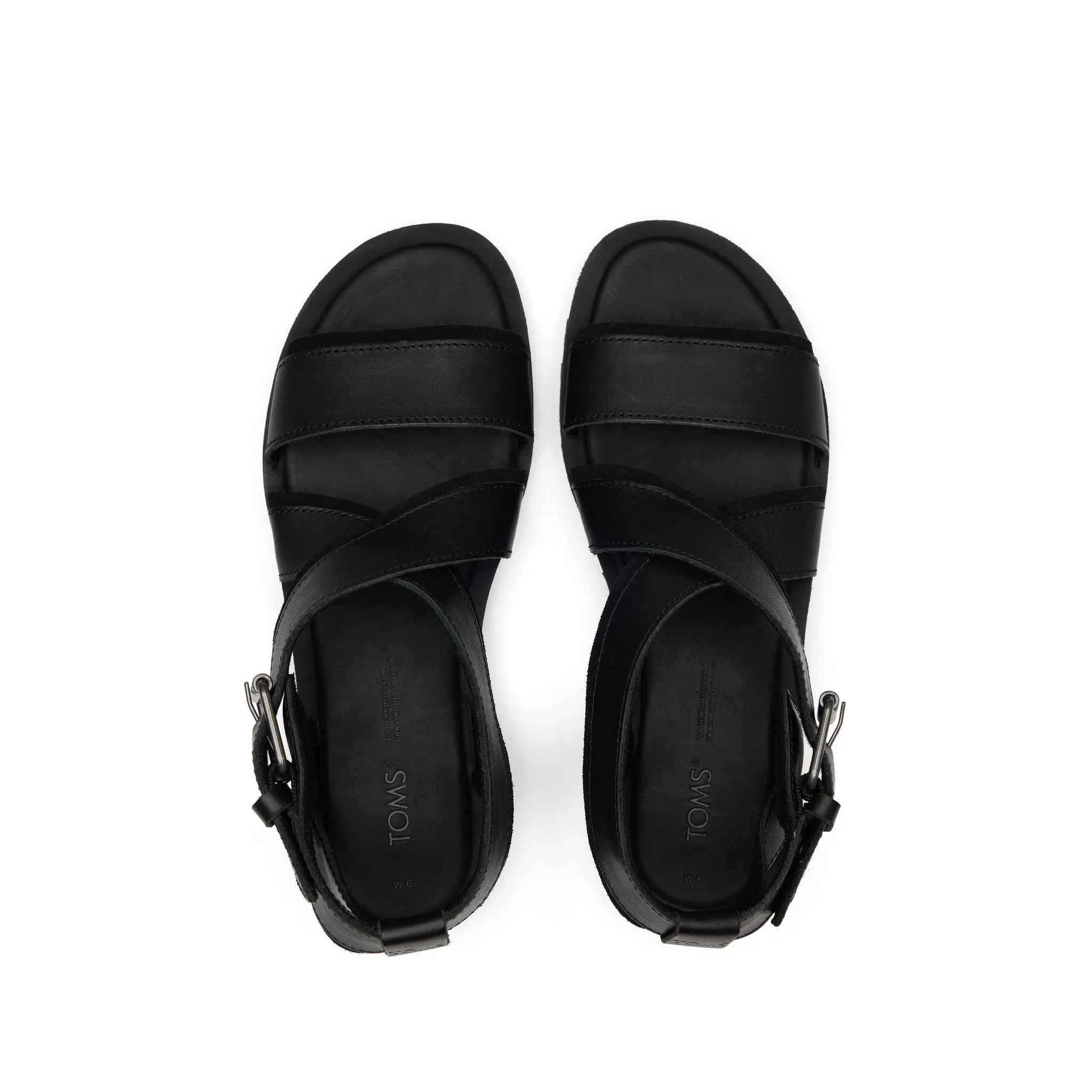 Schwarze Sidney Sandale mit Profilsohle