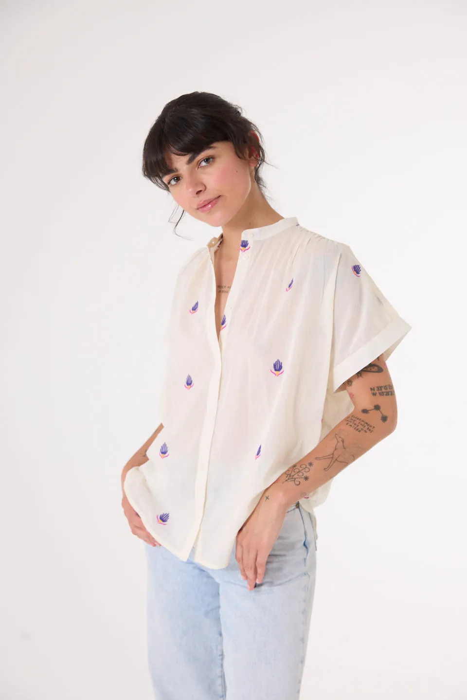 Bluse Brodee Maya Maya Blume Multi Kleidung_Sacrecoeur