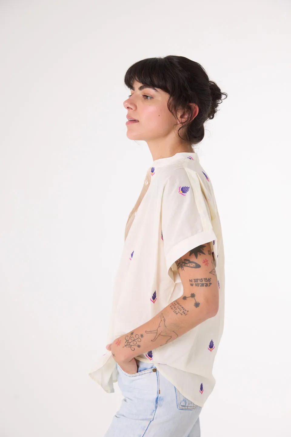 Bluse Brodee Maya Maya Blume Multi Kleidung_Sacrecoeur