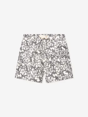 Bonpoint Jungen Blumen-Badeshorts in Schwarz