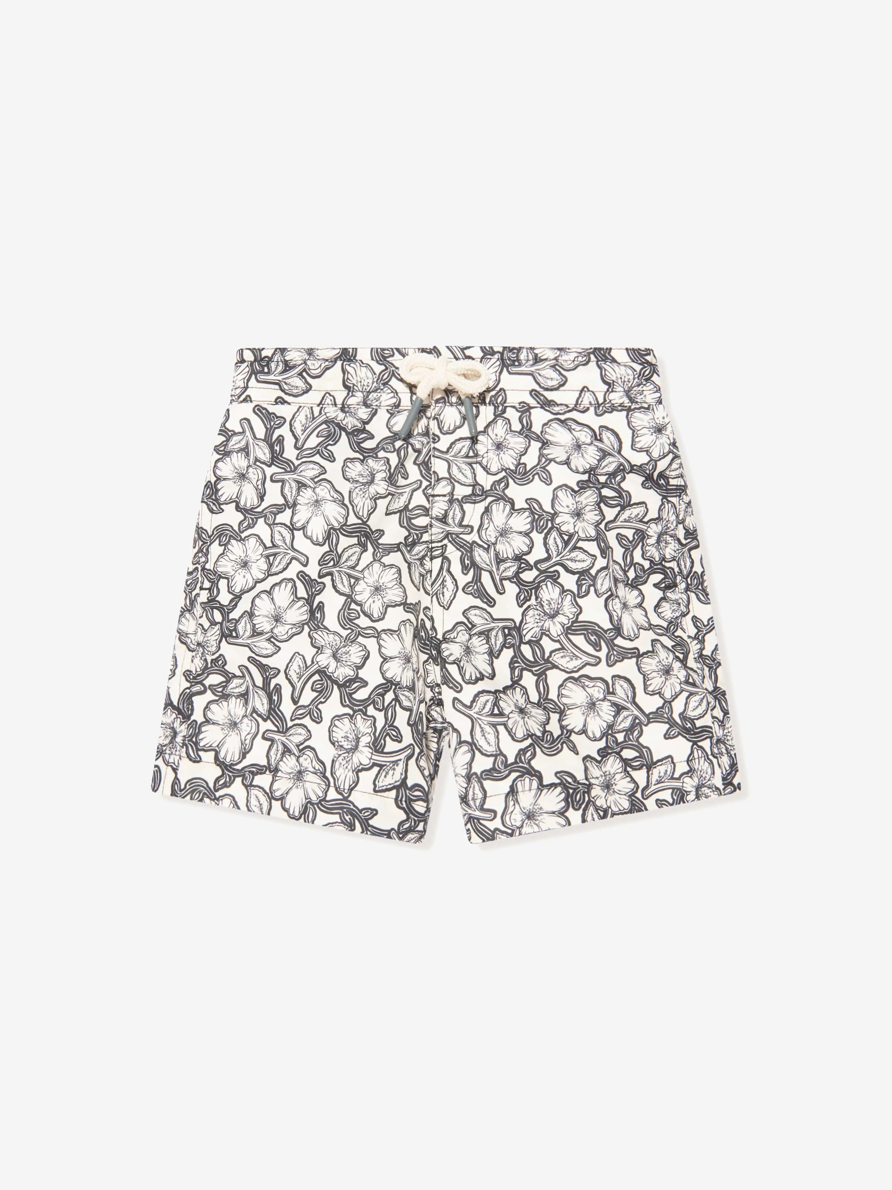 Bonpoint Jungen Blumen-Badeshorts in Schwarz