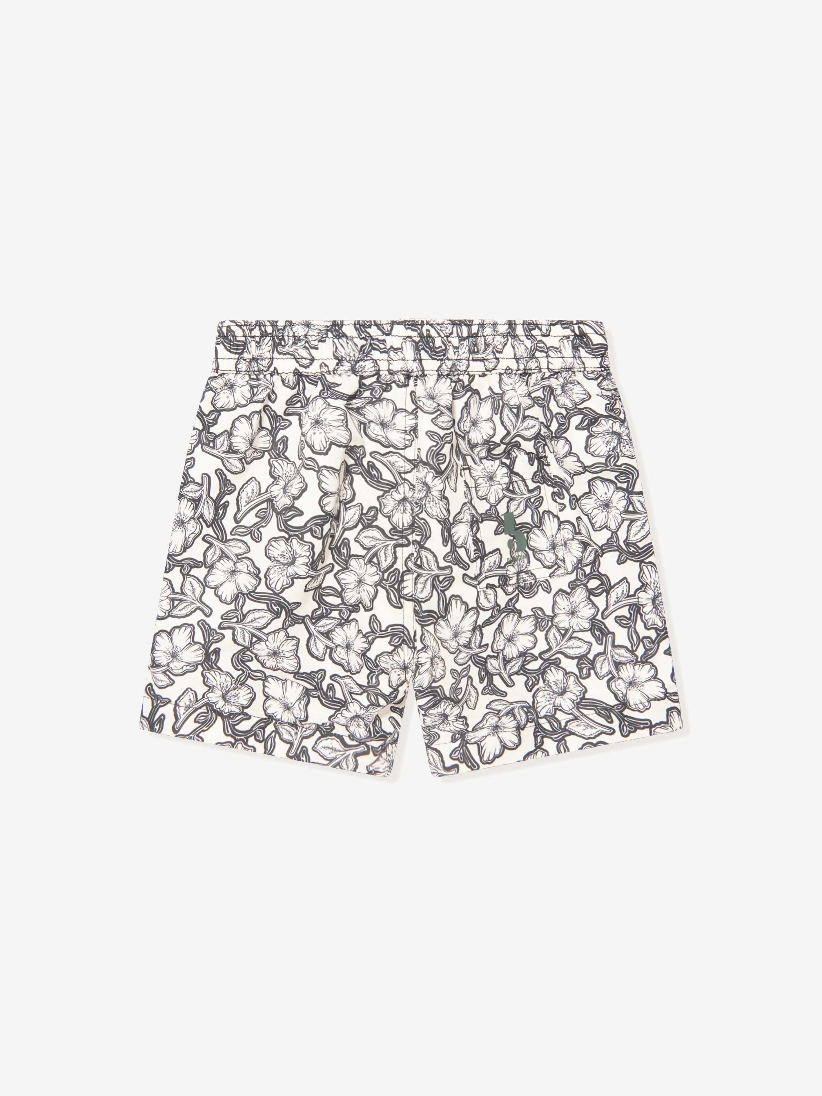 Bonpoint Jungen Blumen-Badeshorts in Schwarz