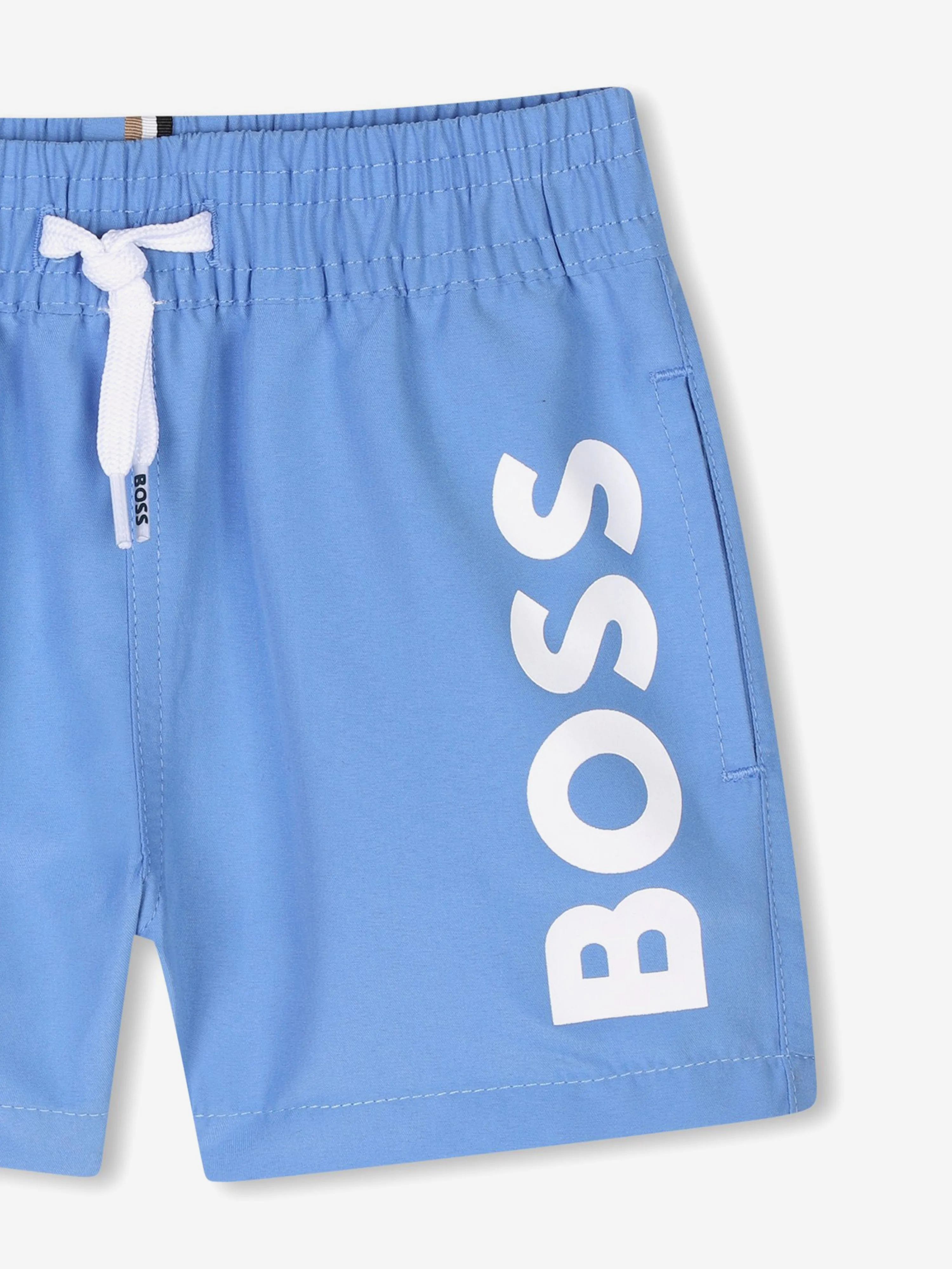 BOSS Baby Boys Logo Badeshorts in Blau