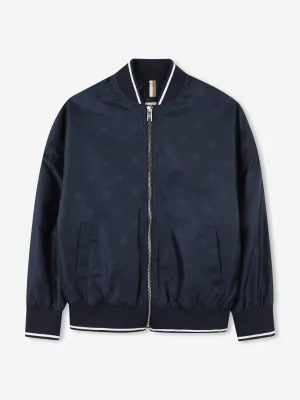 BOSS Boys Double B Jacquard Jacket in Marineblau