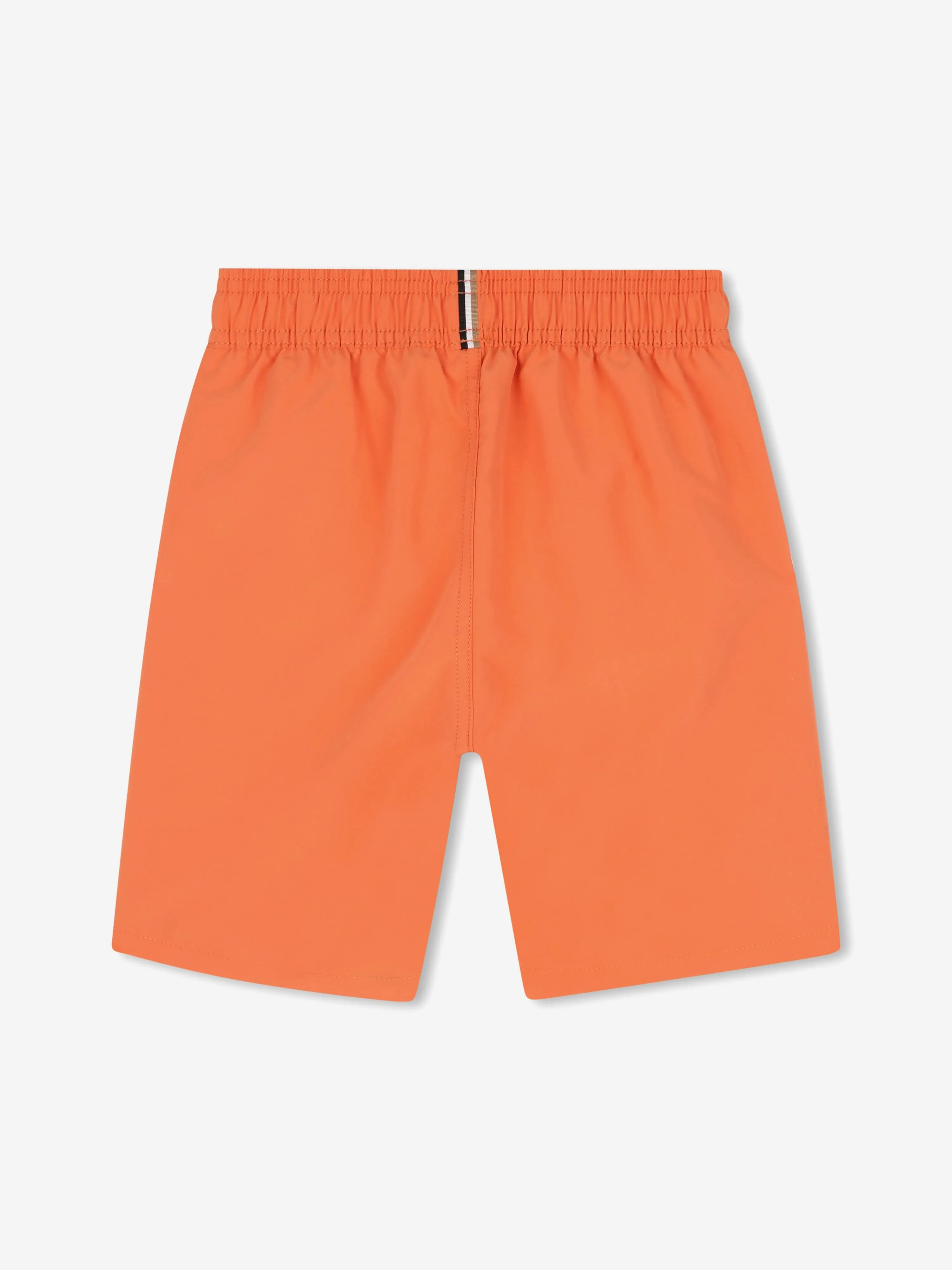 BOSS Boys Logo Print Badeshorts in Orange