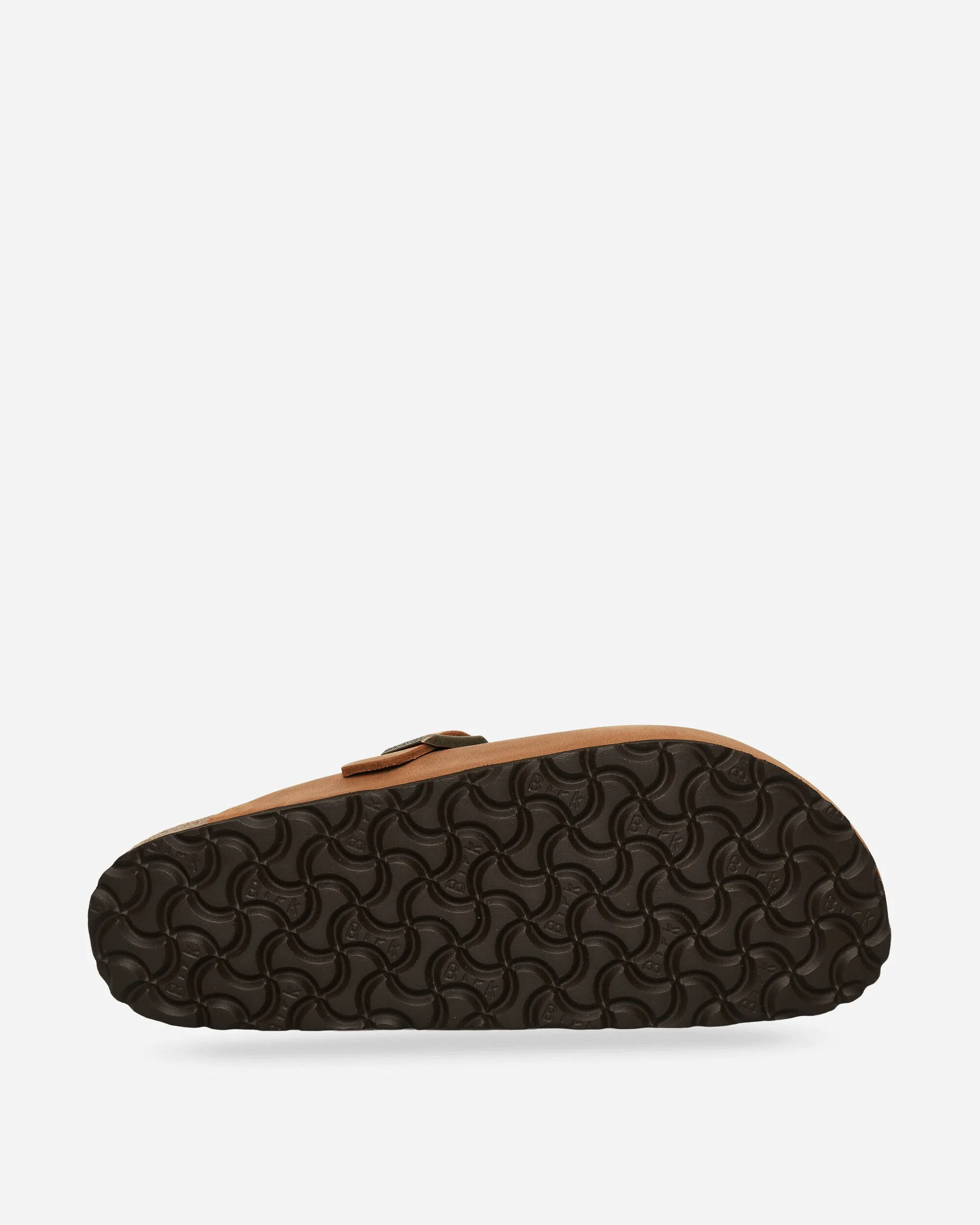 Boston Geölte Ledersandalen Cognac