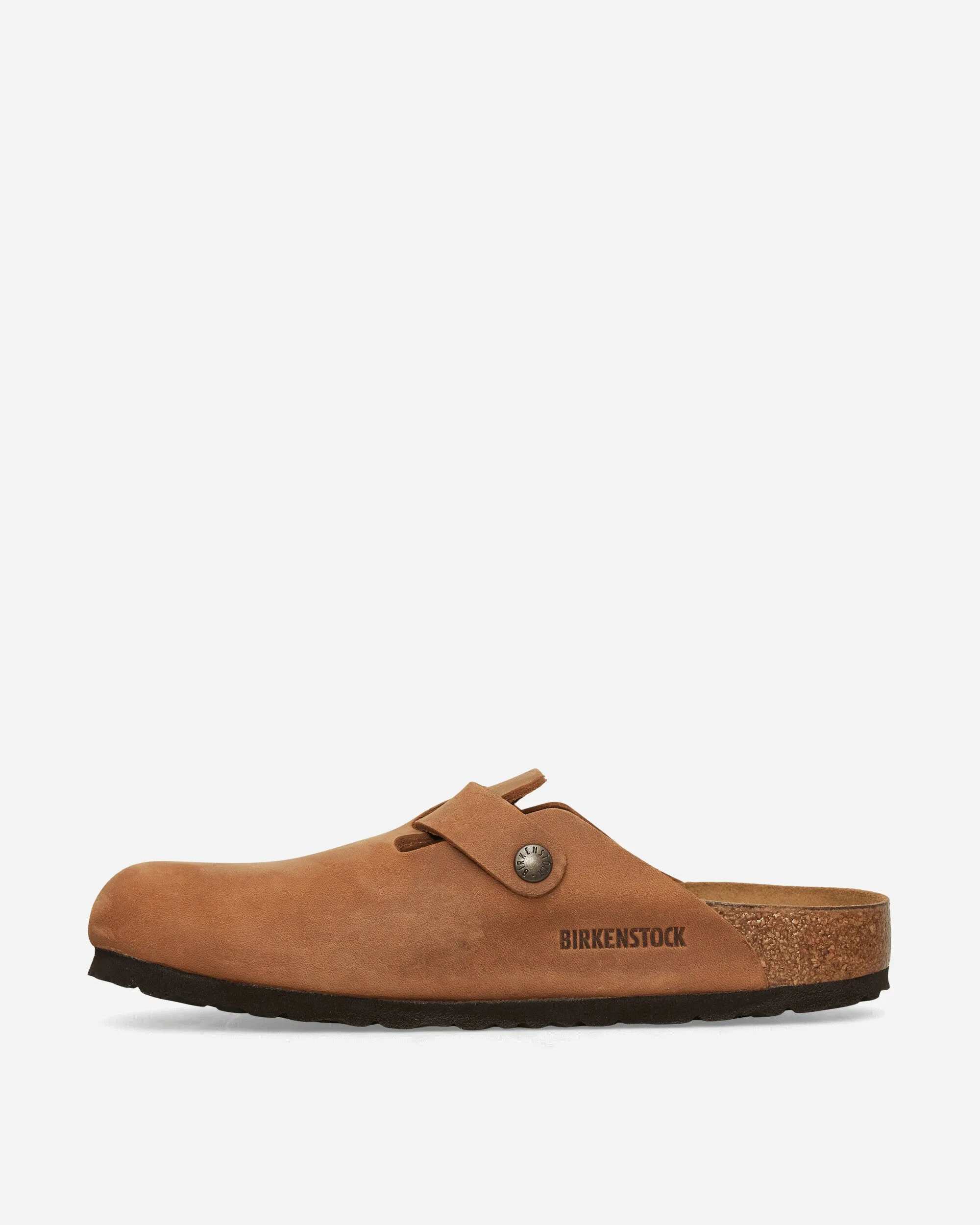 Boston Geölte Ledersandalen Cognac