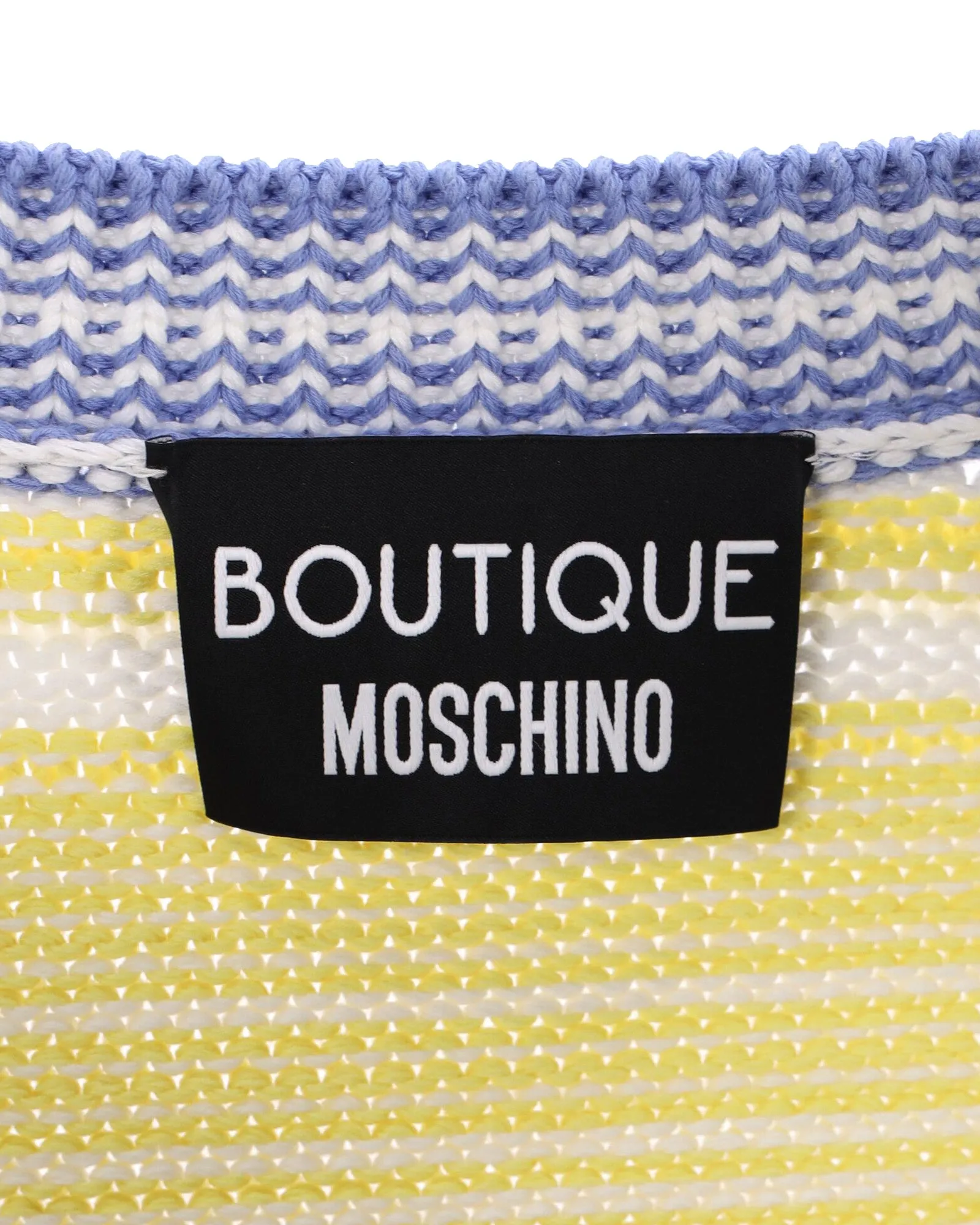 Boutique Moschino Streifen-Cardigan in mehrfarbiger Baumwolle