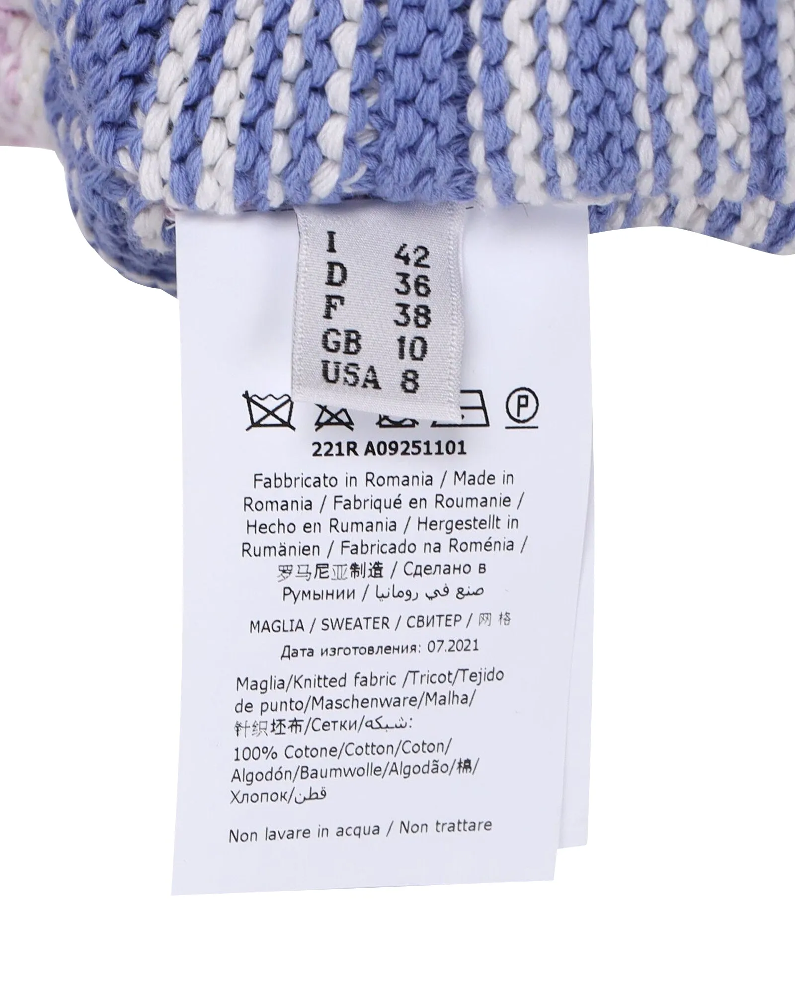 Boutique Moschino Streifen-Cardigan in mehrfarbiger Baumwolle