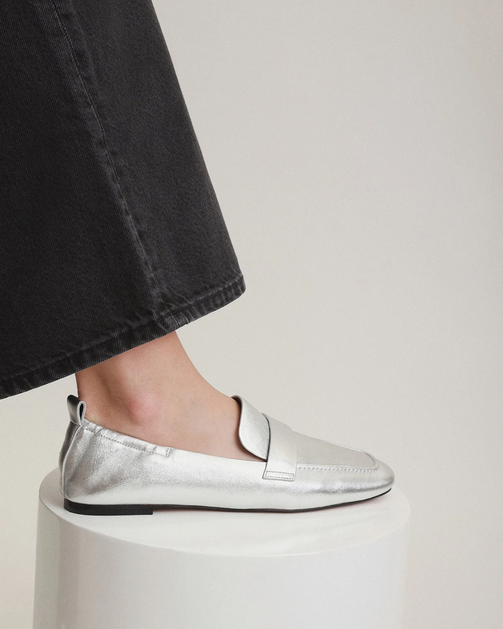 BOWEN LOAFERS SILBER LEDER