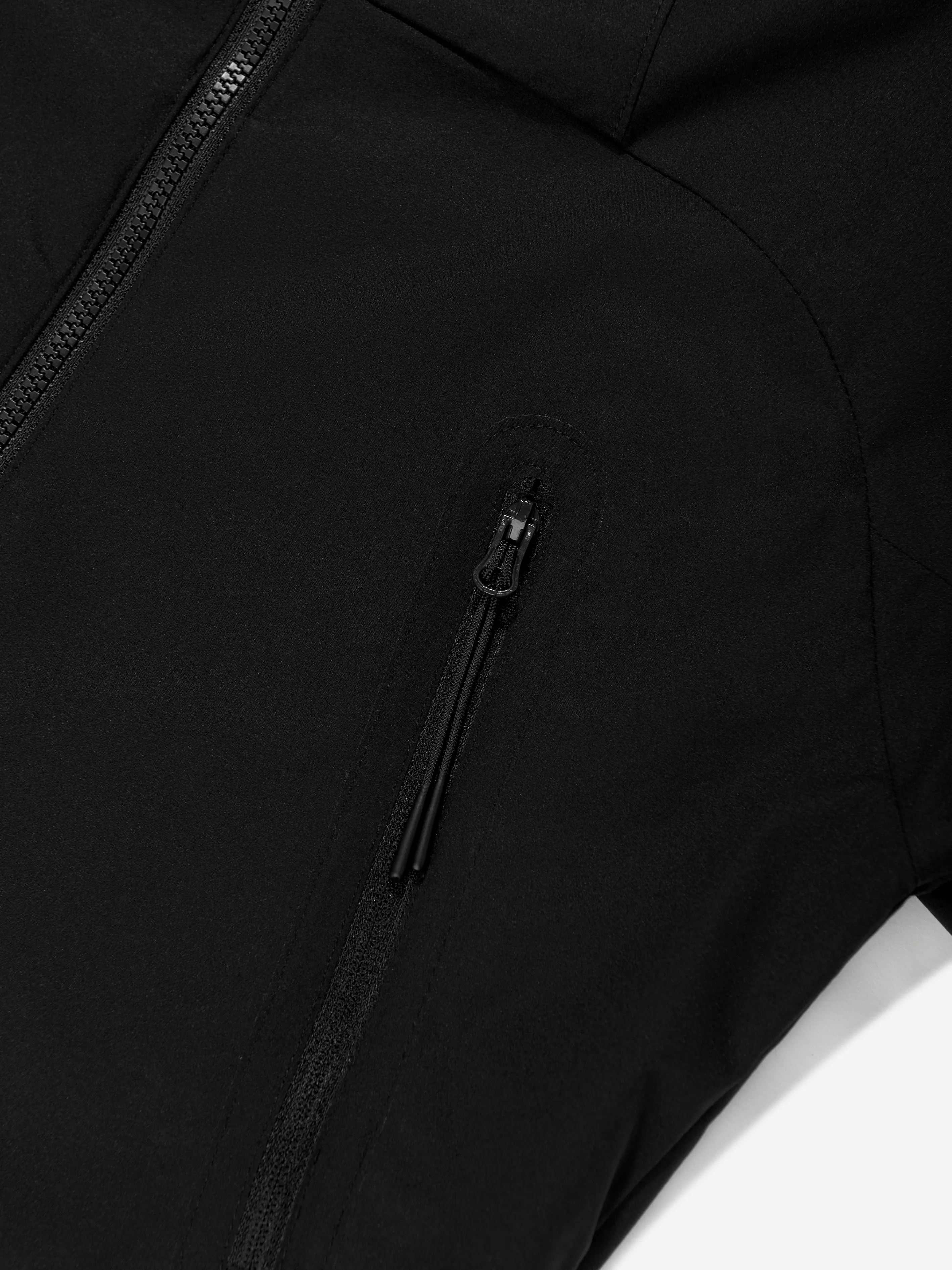 Jungen Kapuzen-Jacke mit Reißverschluss in Schwarz