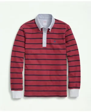 Brooks Brothers Herren Rugby-Shirt aus Baumwolle mit Streifen in Pink/Blau für große und große Größen Brooks Brothers