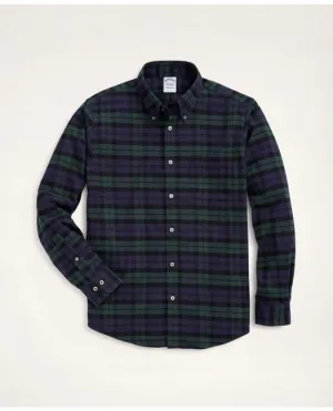 Brooks Brothers Herren Regent Regular-Fit Portugiesisches Flanellhemd Marineblau/Grün Brooks Brothers
