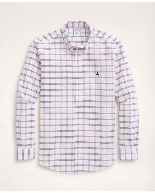 Brooks Brothers Herren Stretch Regent Regular-Fit Sporthemd Rot/Blau Brooks Brothers