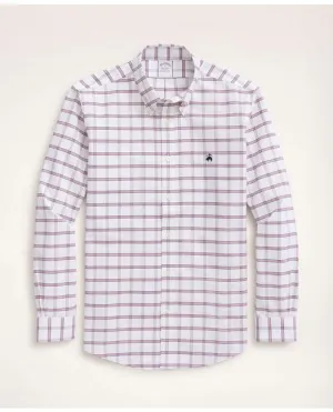 Brooks Brothers Herren Stretch Regent Regular-Fit Sporthemd Rot/Blau Brooks Brothers