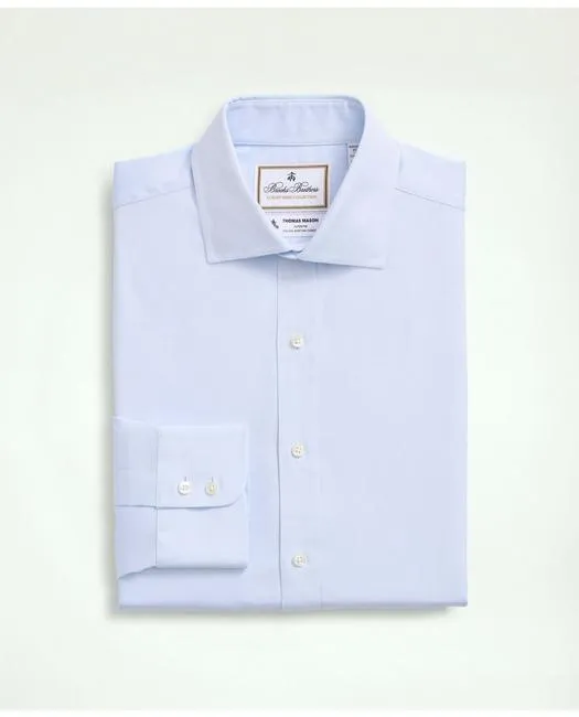 Brooks Brothers Herren X Thomas Mason Baumwolle Pinpoint Oxford Englischer Kragen Hemd Hellblau Brooks Brothers