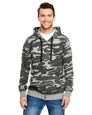 Burnside B8615 Herren French Terry Kapuzenpullover mit Reißverschluss