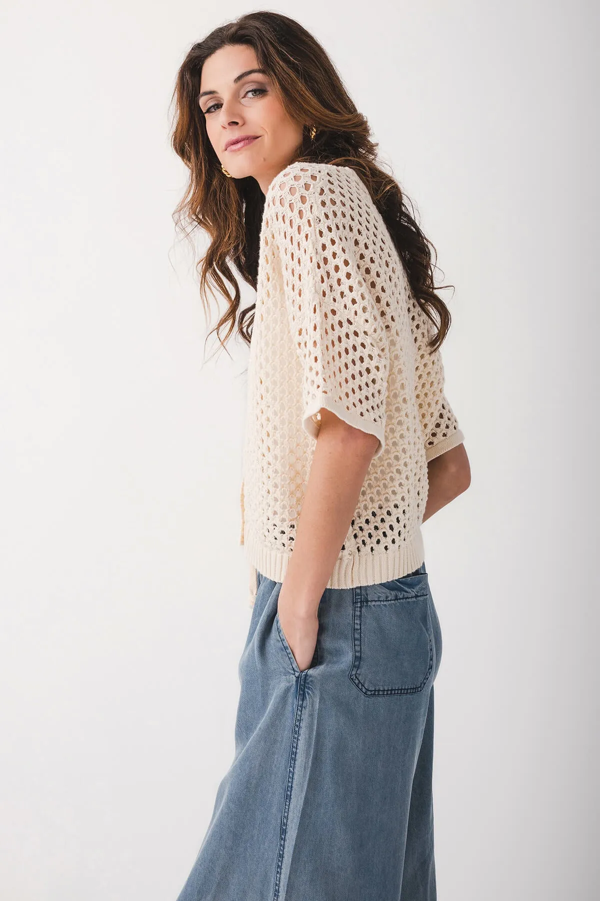 By Together Reid Offener Strickcardigan