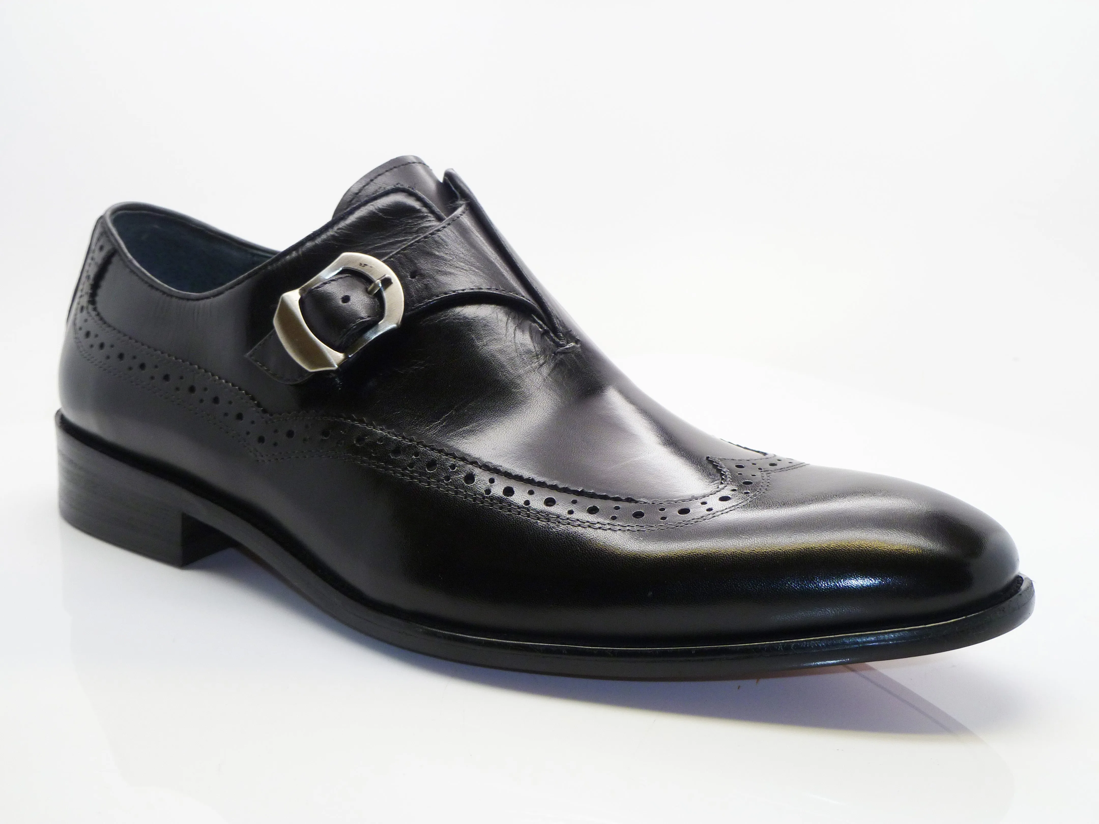 Schwarzer Monkstrap-Schuh aus Kalbsleder
