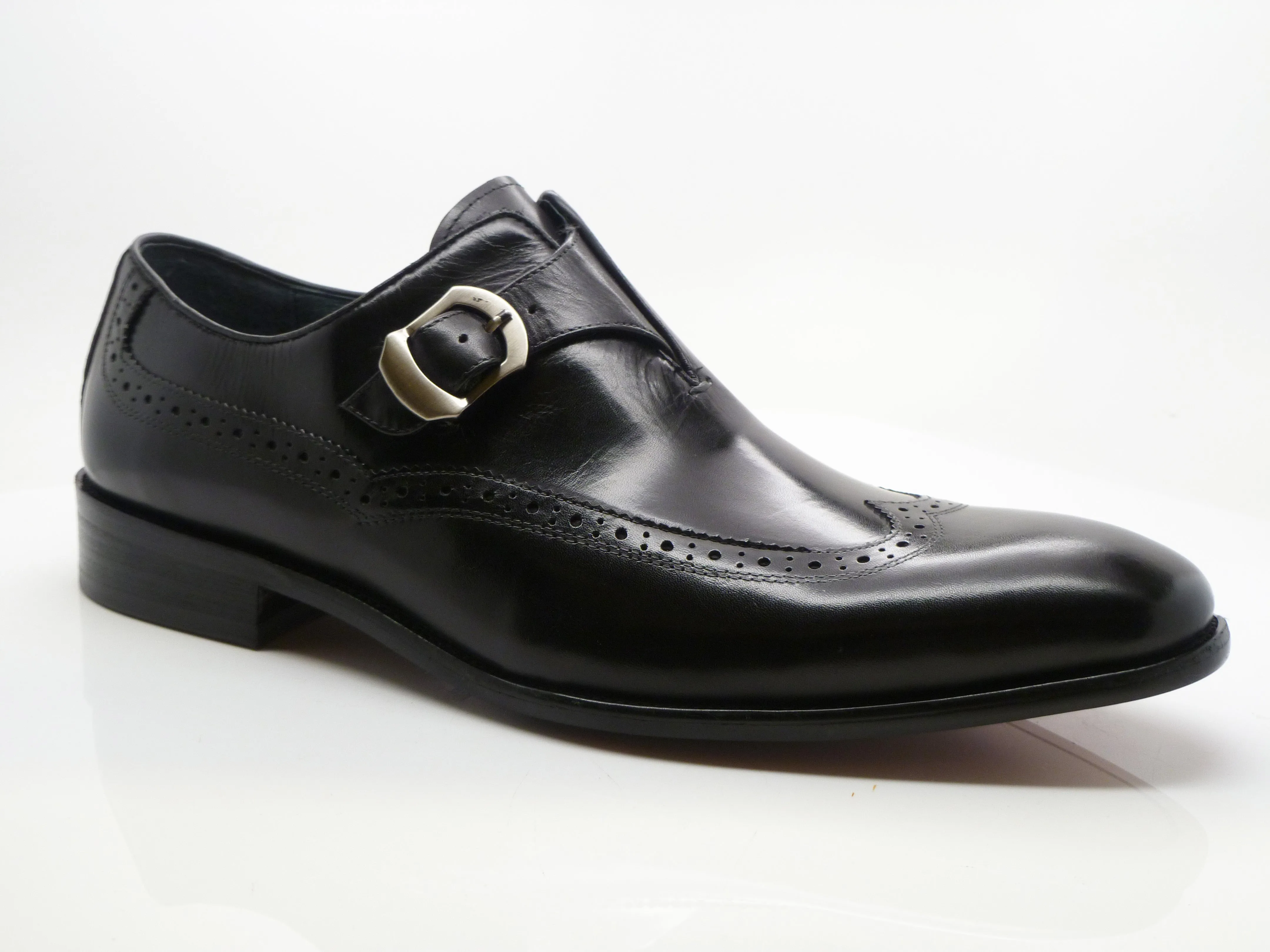 Schwarzer Monkstrap-Schuh aus Kalbsleder
