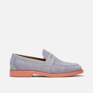 Calum Graue Leder-Penny-Loafer