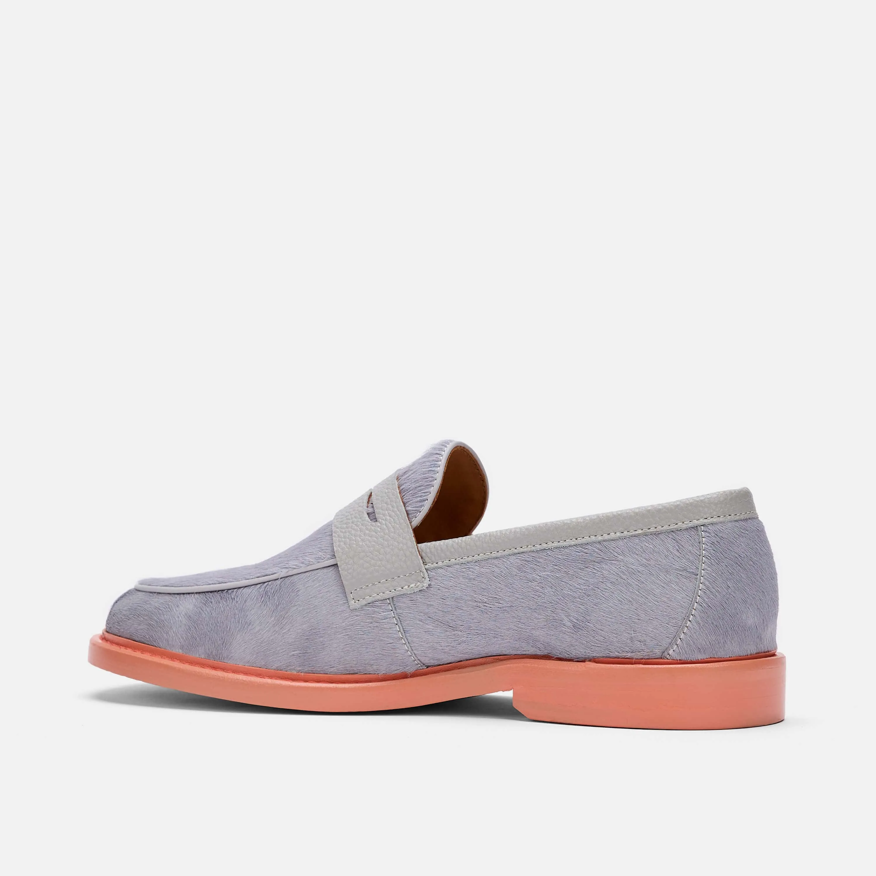 Calum Graue Leder-Penny-Loafer