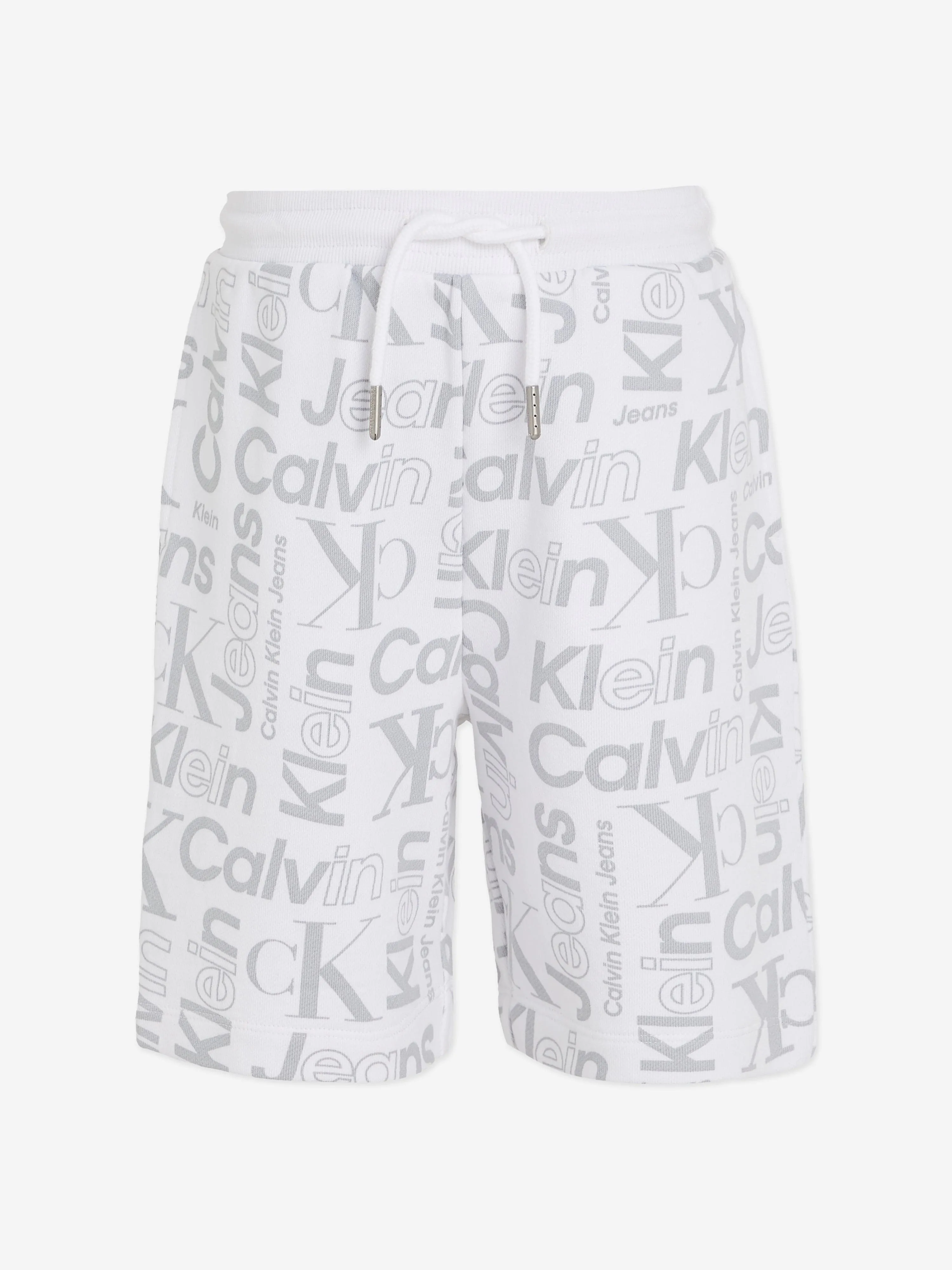 Calvin Klein Jungen Institutional CK Logo Shorts in Weiß