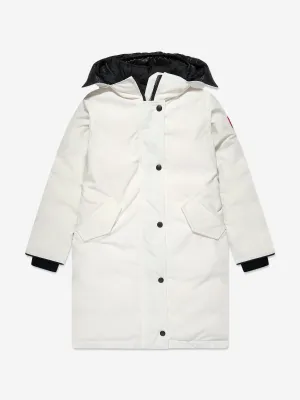 Canada Goose Girls Brittania Parka in Weiß