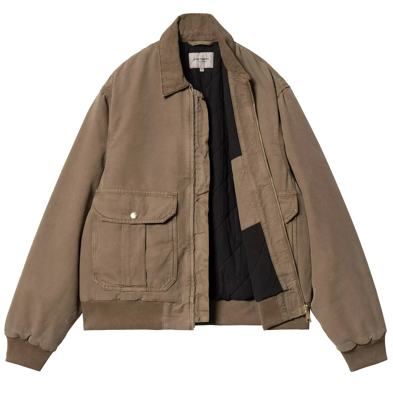 Carhartt WIP Stanton Jacke Schokolade / Schokoladenfarben Stein gefärbt