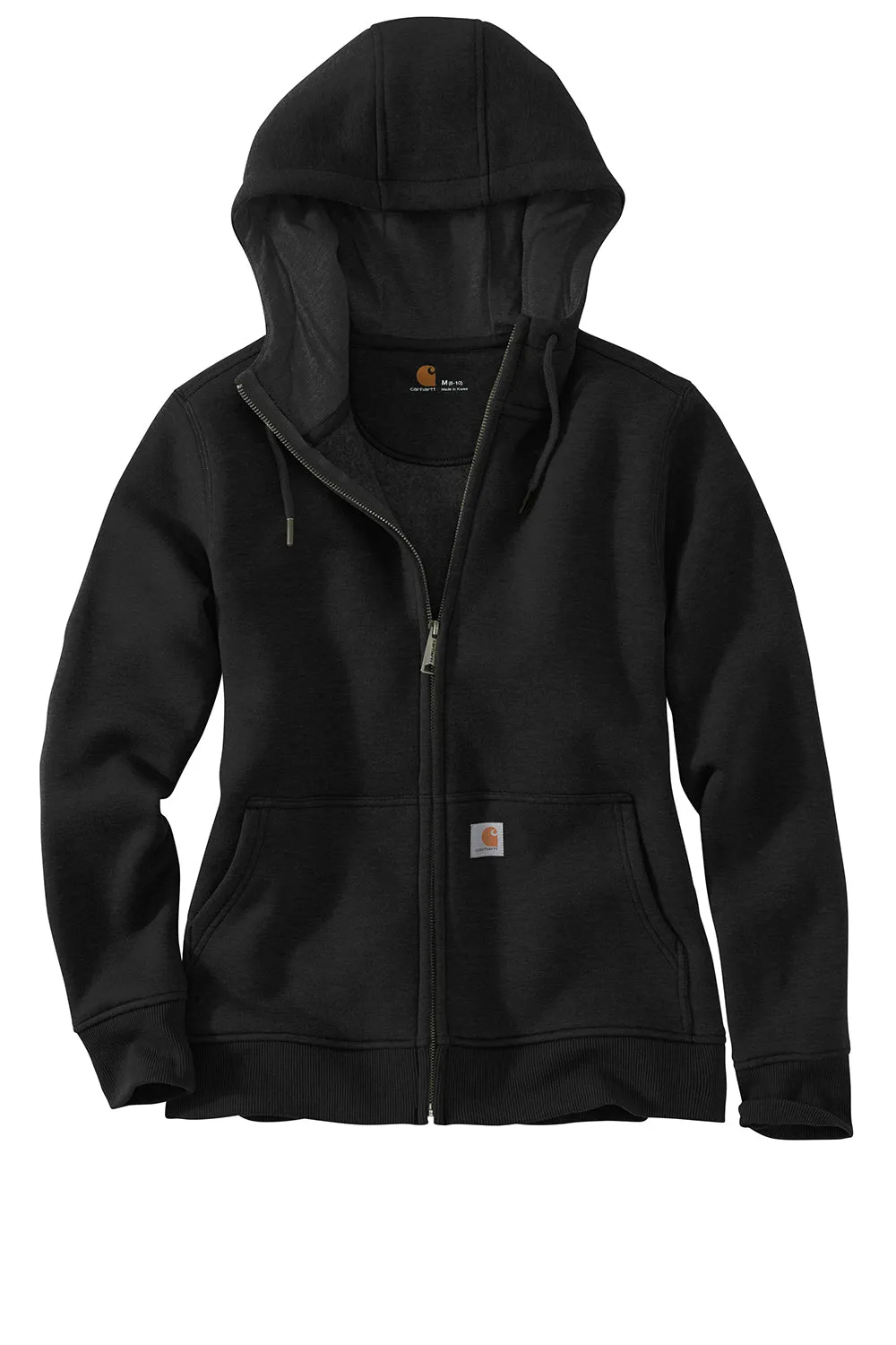 Carhartt Damen Clarksburg Kapuzenpullover mit Reißverschluss und Taschen - Schwarz