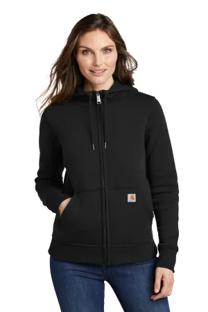 Carhartt Damen Clarksburg Kapuzenpullover mit Reißverschluss und Taschen - Schwarz