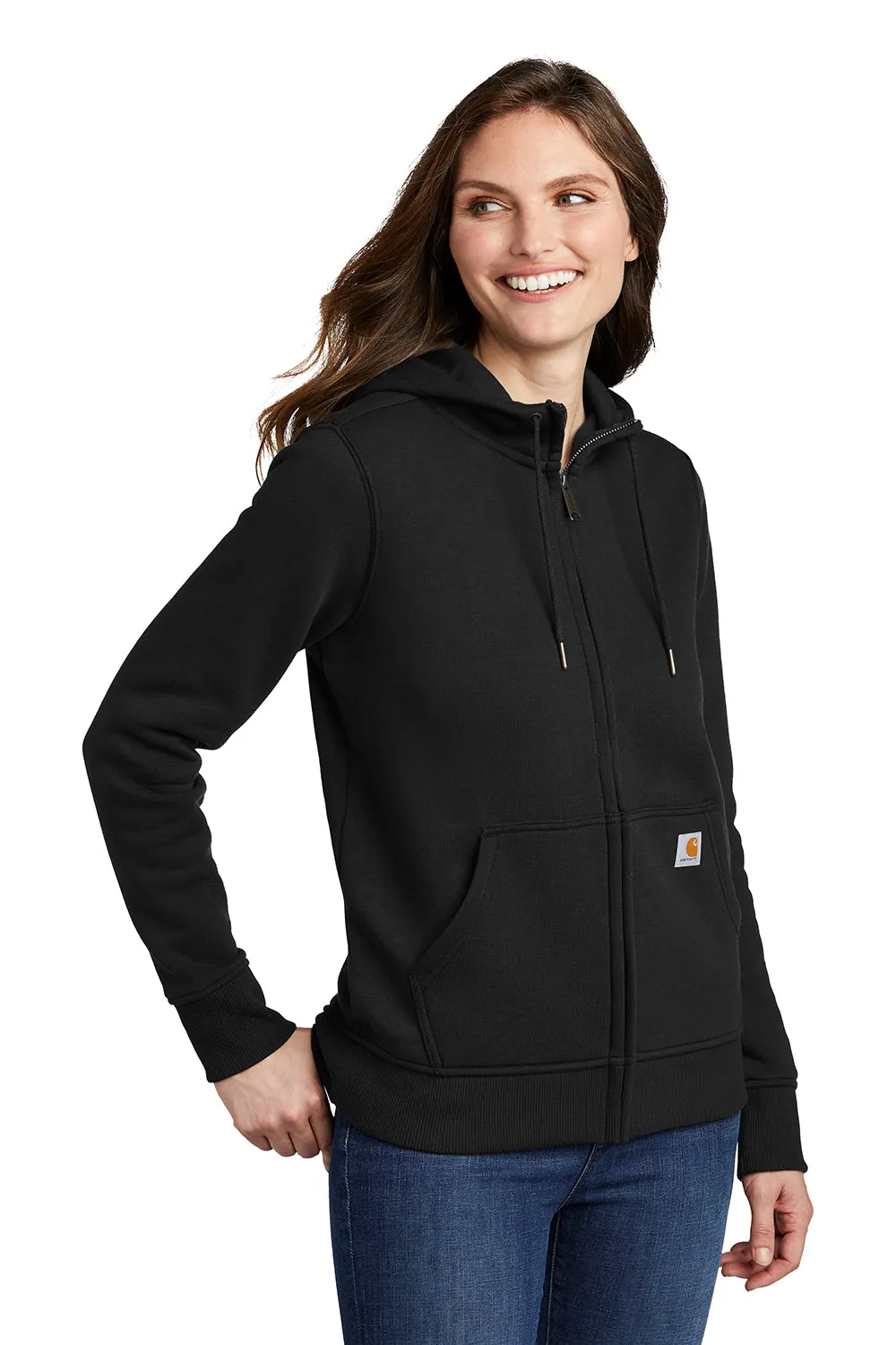 Carhartt Damen Clarksburg Kapuzenpullover mit Reißverschluss und Taschen - Schwarz