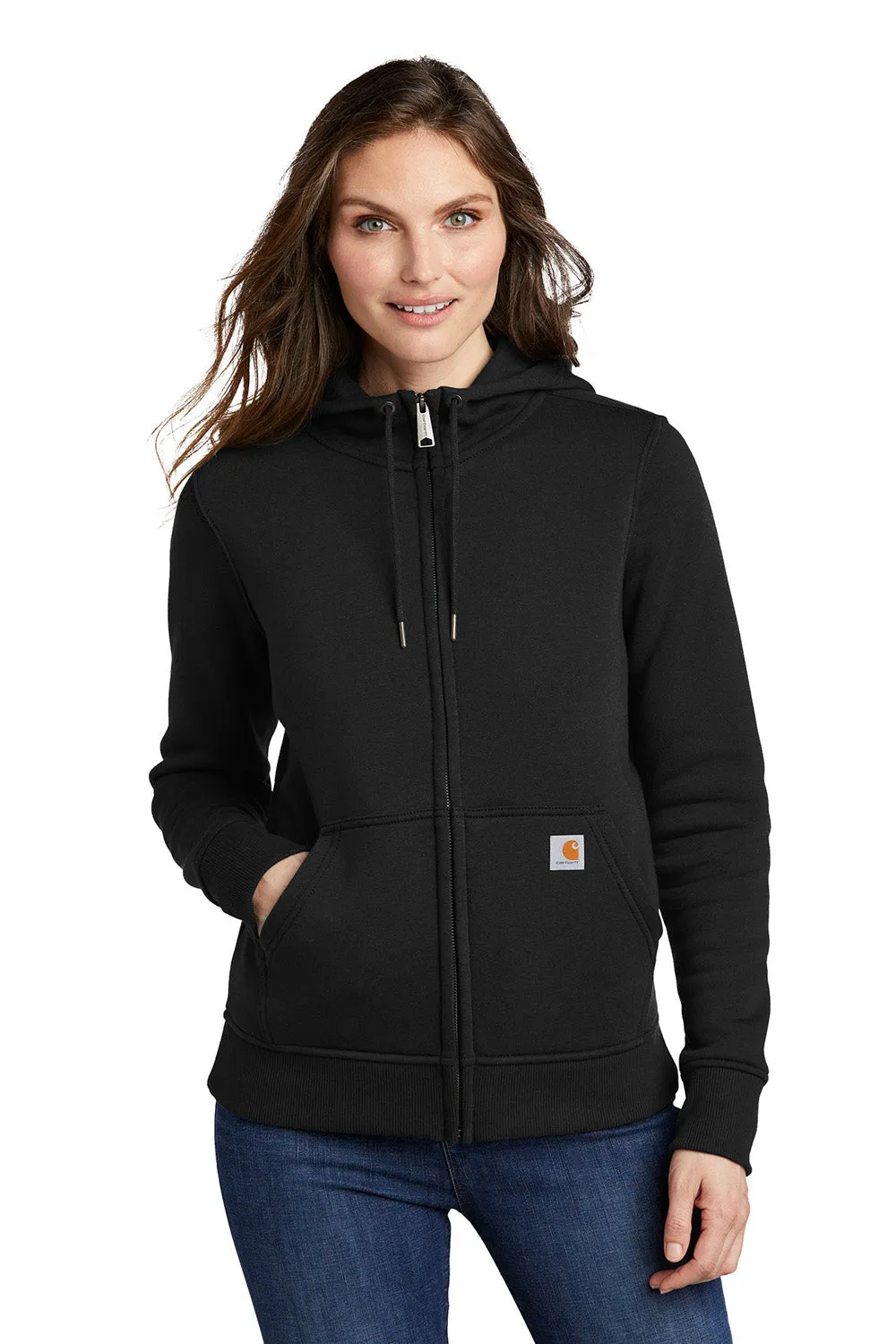 Carhartt Damen Clarksburg Kapuzenpullover mit Reißverschluss und Taschen - Schwarz
