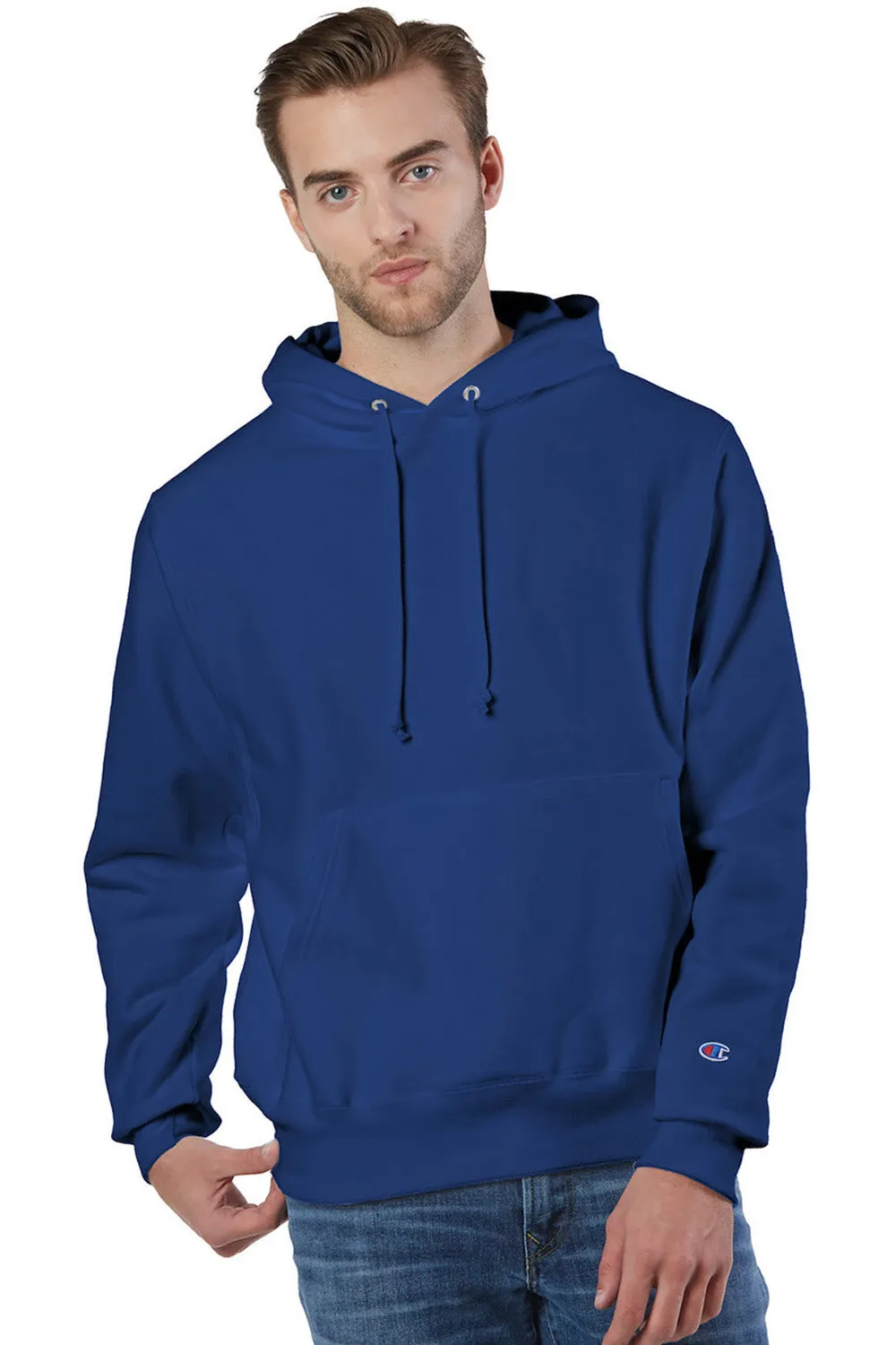 Champion Herren Kapuzenpullover mit schrumpffester Qualität und Kangaroo-Tasche - Sportliches Königsblau
