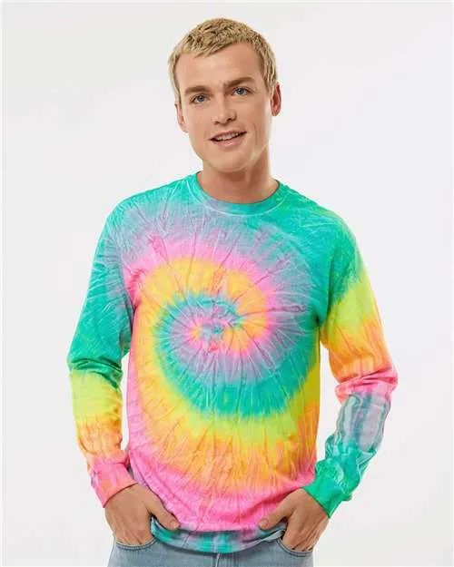 Colortone 2000 Langarm-T-Shirt im Tie-Dye-Look