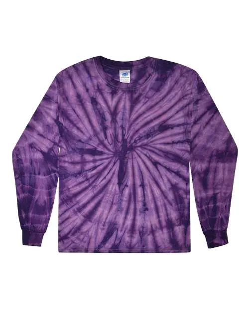 Colortone 2000 Langarm-T-Shirt im Tie-Dye-Look